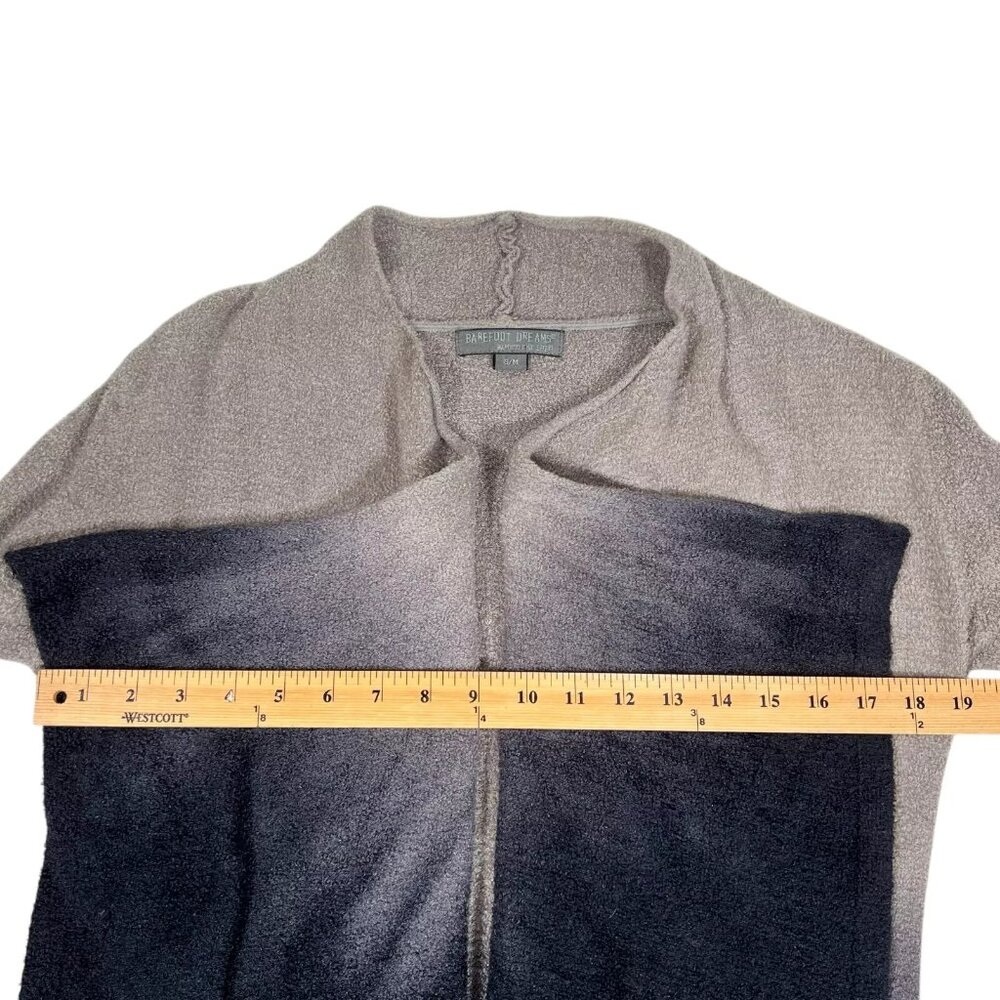 Barefoot Dreams Womens Ombre Black Gray Bamboo Chic Lite Open Front Cardigan Siz - Picture 9 of 11
